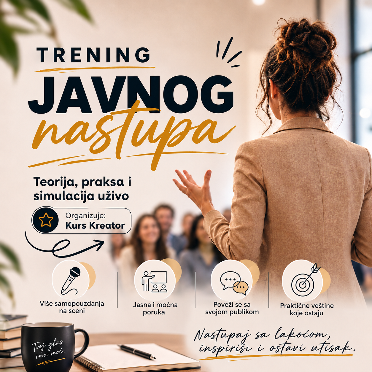 Trening javnog nastupa – teorija, praksa i simulacija uživo